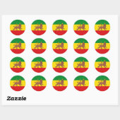 Sticker Rond Lion of Judah Rasta (Feuille)