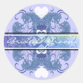 Sticker Rond Lion Rampant Renaissance Mariage (Devant)