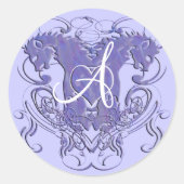 Sticker Rond Lion Rampant Renaissance Mariage (Devant)