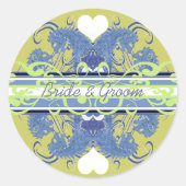 Sticker Rond Lion Rampant Renaissance Mariage (Devant)