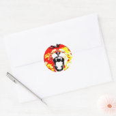 Sticker Rond Lion Roaring (Enveloppe)