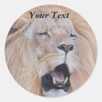 lion rugissant gros chat faune classique