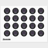 Sticker Rond Lion tribal (Feuille)