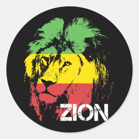 Sticker Rond Lion Zion (Devant)
