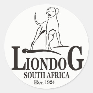 Sticker Rond Liondog / Rhodesian Ridgeback