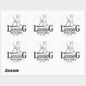 Sticker Rond Liondog / Rhodesian Ridgeback (Feuille)