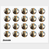 Sticker Rond Lioness Stop 2 (Feuille)