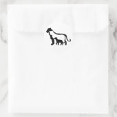 Sticker Rond Lions noirs et blancs (Sac)
