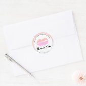 Sticker Rond Lip Gloss Business Logo Parties scintillant en mar (Enveloppe)