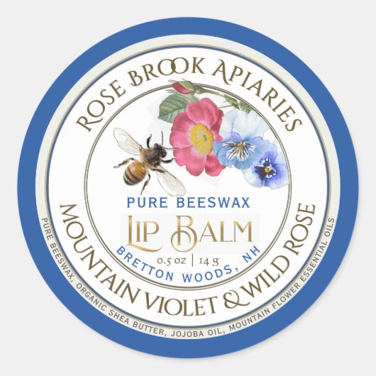 Sticker Rond Lip Lip Lip Lip Gloss Métallo avec Abee (Devant)