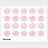 Sticker Rond Lip Lip Scruter moderne Pastel Blush Lips (Feuille)