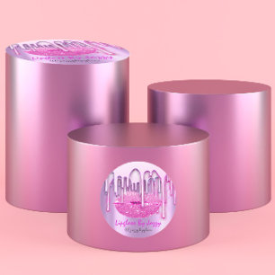 Sticker Rond Lipgloss By Maquillage Pink Drivers Emballage de p