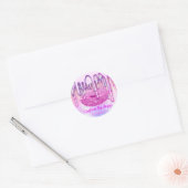 Sticker Rond Lipgloss maquillage rose Confetti Drivers Emballag (Enveloppe)