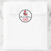 Sticker Rond Lipstick Distributeur Moderne Glamor Beauté Kiss (Sac)