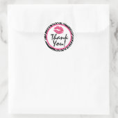 Sticker Rond Lipstick Distributeur Zebra Kiss Lips Merci (Sac)