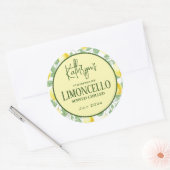 Sticker Rond Liqueur de citron fait maison/Étiquette alimentair (Enveloppe)