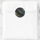 Sticker Rond Liquid Chrome Abstract: Dark Iridescence (Sac)