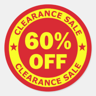 Sticker Rond Liquidation 60 pour cent