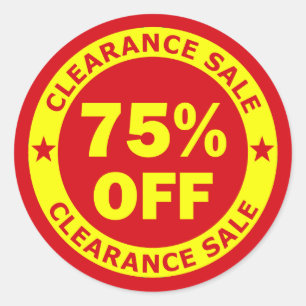 Sticker Rond Liquidation 75 pour cent