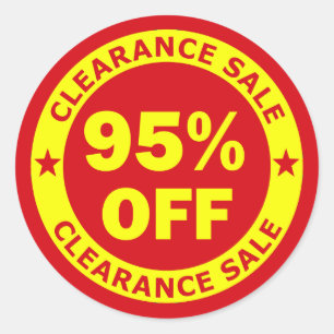 Sticker Rond Liquidation 95 pour cent