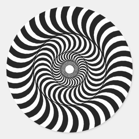 Sticker Rond liquide - Op Art (Devant)