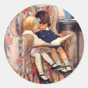 Sticker Rond Lire ensemble