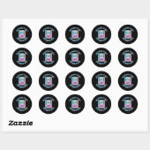 Sticker Rond lire est ma superpuissance (Feuille)
