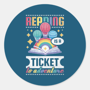 Sticker Rond Lire Est Un Billet Pour Aventure Élémentaire