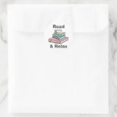 Sticker Rond Lire et se détendre (Sac)