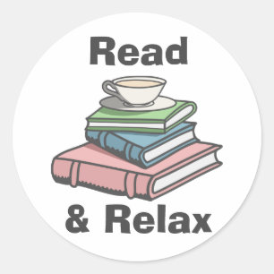 Sticker Rond Lire et se détendre