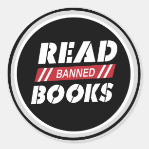 Sticker Rond Lire les livres interdits