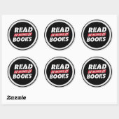 Sticker Rond Lire les livres interdits (Feuille)