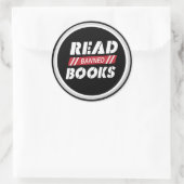 Sticker Rond Lire les livres interdits (Sac)