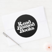 Sticker Rond Lire les livres interdits (Enveloppe)