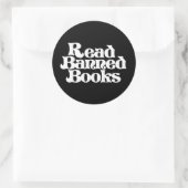 Sticker Rond Lire les livres interdits (Sac)
