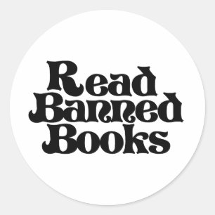Sticker Rond Lire les livres interdits
