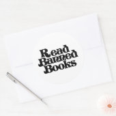 Sticker Rond Lire les livres interdits (Enveloppe)