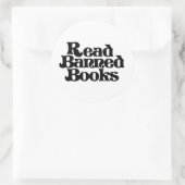Sticker Rond Lire les livres interdits (Sac)