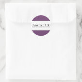 Sticker Rond Lire les proverbes de la Bible 31:30 (Sac)