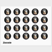 Sticker Rond Lire Plus Livres Ghost Lecture Halloween Art Te (Feuille)
