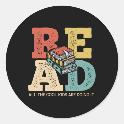 Sticker Rond Lire Tous Les Lecteurs De Livre Sont Lus (Devant)