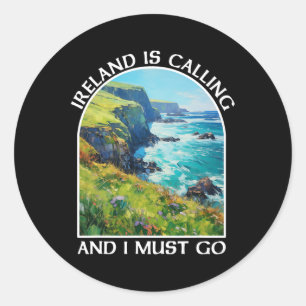 Sticker Rond L'Irlande appelle et je dois aller à la St Patrick
