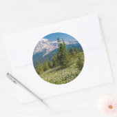 Sticker Rond Lis des avalanches et mont Rainier (Enveloppe)