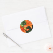 Sticker Rond Lis rose (Enveloppe)