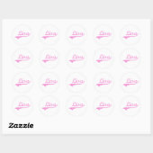 Sticker Rond Lisa Classic Style Name (Feuille)