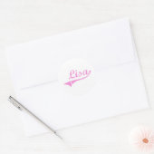 Sticker Rond Lisa Classic Style Name (Enveloppe)