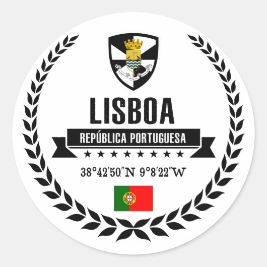 Sticker Rond Lisboa (Devant)
