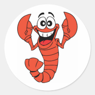 Sticker Rond Lisser le homard