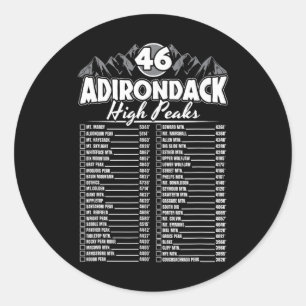 Sticker Rond Liste de contrôle pour l'ascension des montagnes A