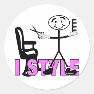 Sticker Rond Liste des cheveux